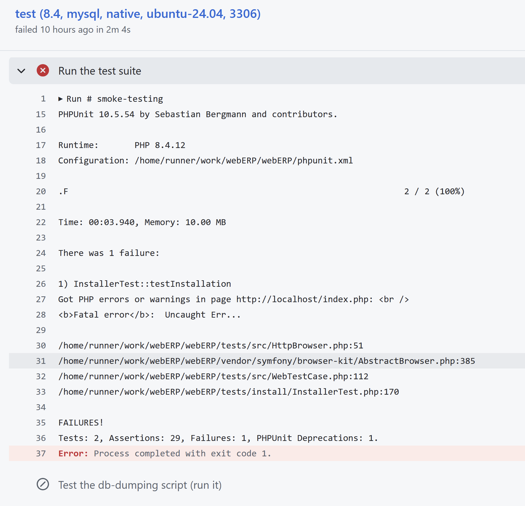 screenshot of github webpage